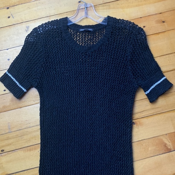 James Perse Black Open Knit Sweater Dress - Picture 8 of 8